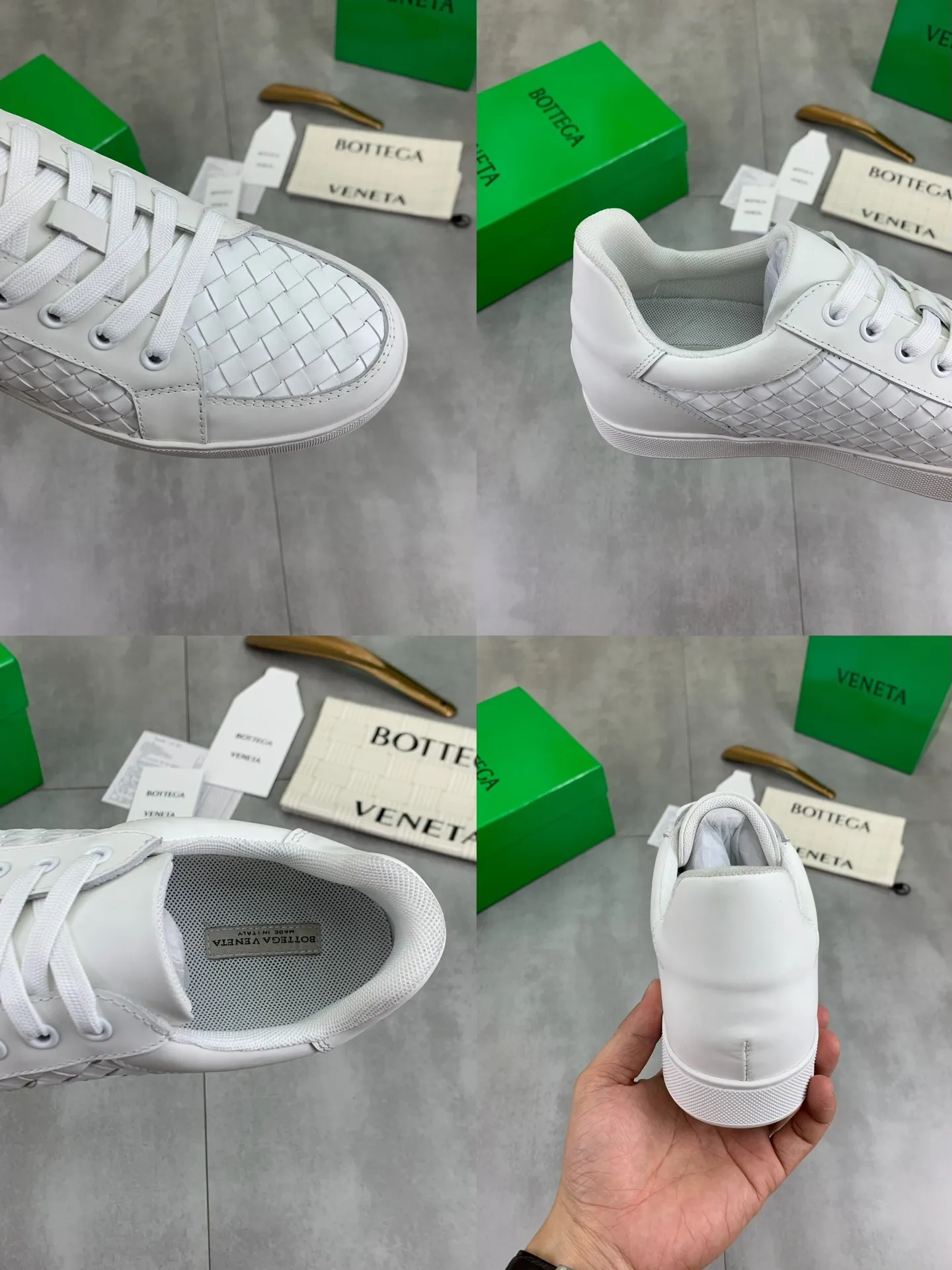 Factory price P720 💰Top quality💎💎💎 BOTTEGA VENETA official website synchronous couple👫The latest top version of the highest version of BV high-top casual shoes in the market, accept material comparison, shoe type comparison, process comparison, practical and textured, versatile, suitable for any occasion, the more you look at it, the more flavorful it becomes. Pure hand-woven craftsmanship - upper material, imported original woven calfskin - high-quality water-dyed cowhide inside - original private model customized outsole -Size: male 39-44 (customized 38 45 46) female 35-39 (customized 34 40 41) Comes with original BV green box, complete packaging.